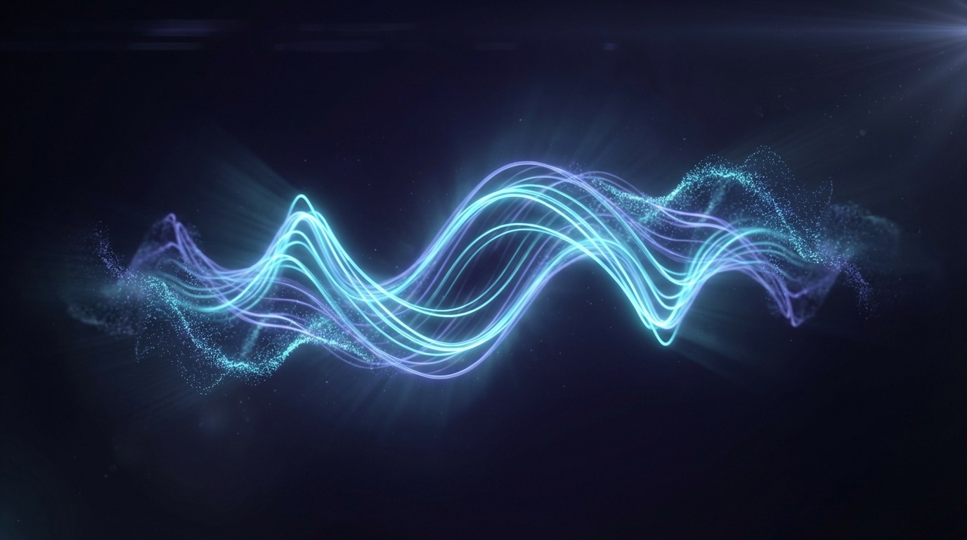 AI voice waves visualization