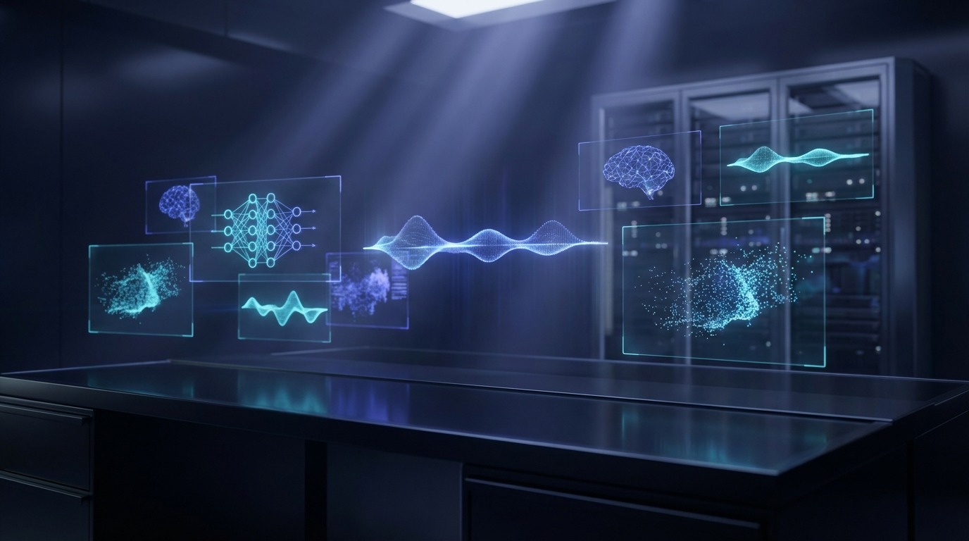 AI laboratory holographic interfaces